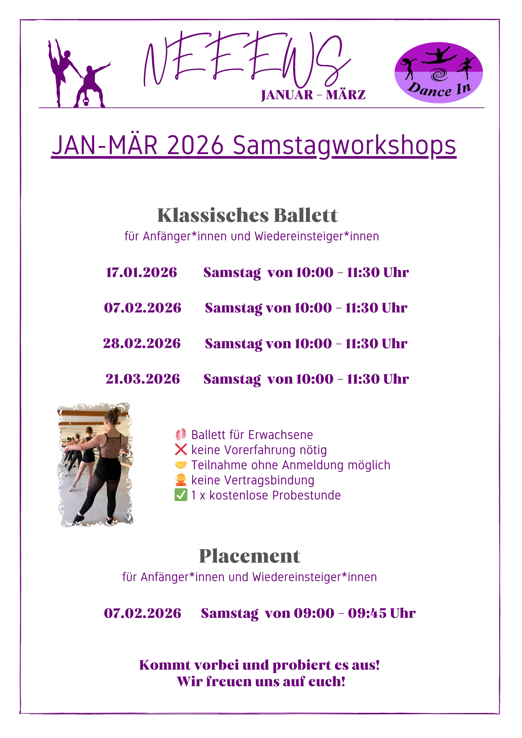Workshoptermine ab Januar
